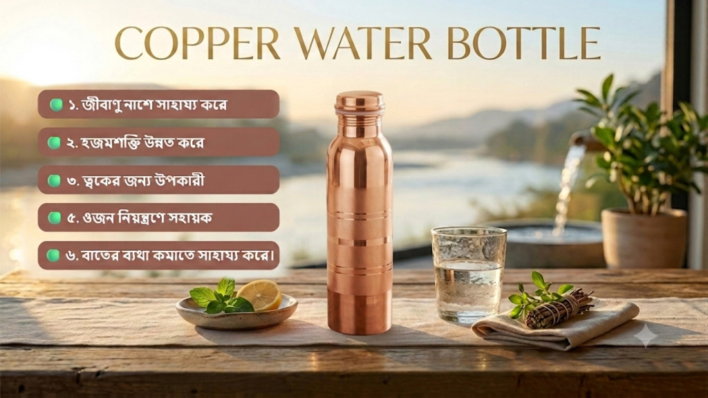 round copper bottle